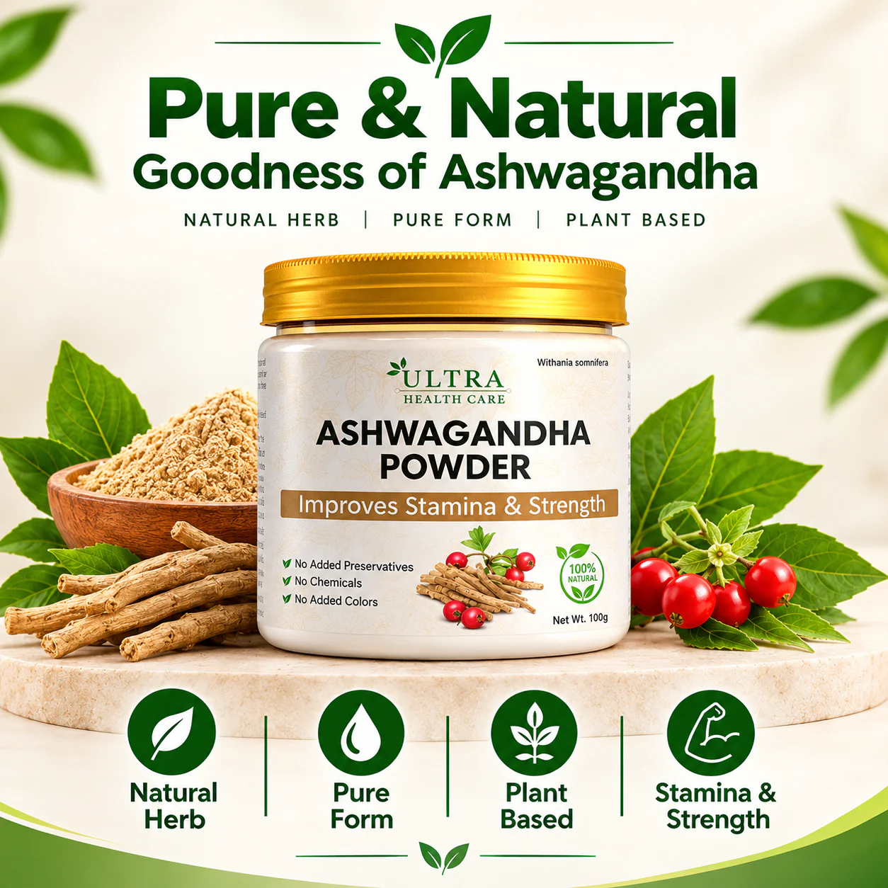 Pure Organic Ashwagandha Powder - Image 2