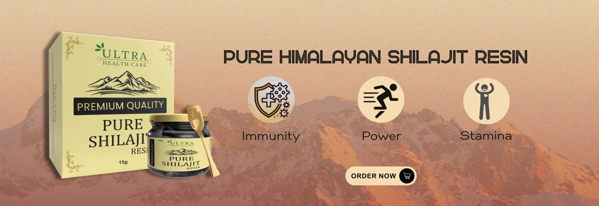 Ultra Healthcare Pure Himalayan Shilajit Resin - Ayurvedic Energy & Vitality Supplement