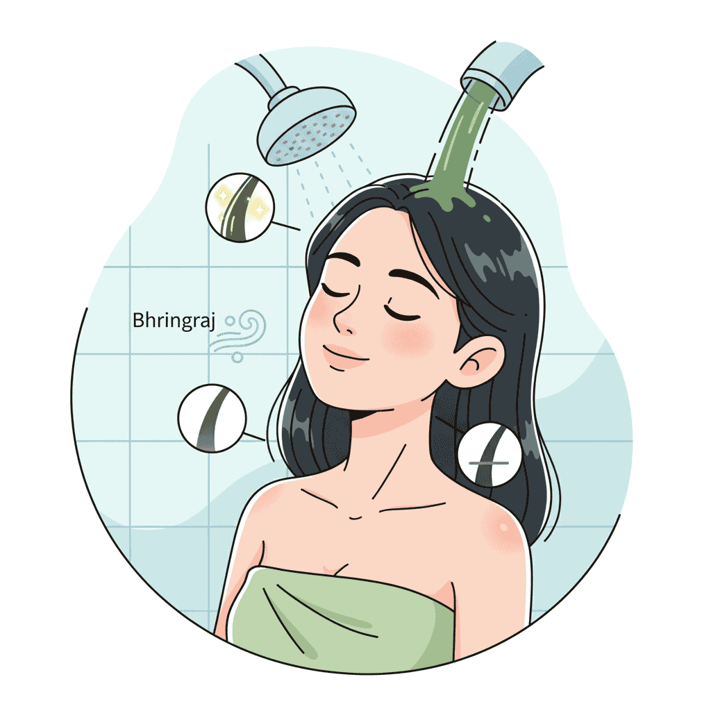 Bhringraj Hair Rinse For Shine - Cooling -Reduced Greying