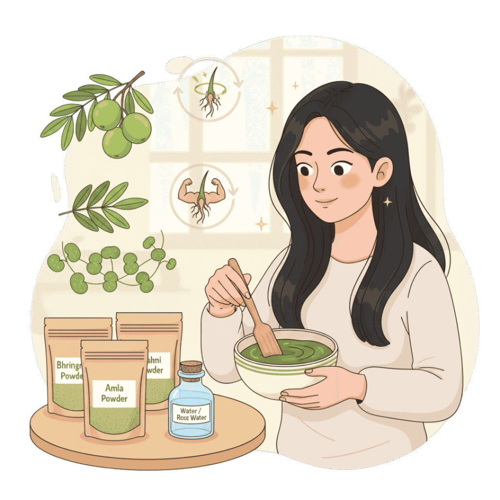 Bhringraj Scalp Mask For Fast Growth & Root Strengthening