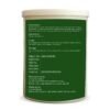 Organic Moringa Powder product information image showing ingredients, directions for use, storage details, net weight, and certification icons.
