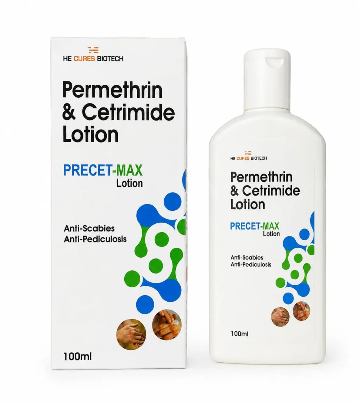 Buy Precet-Max Permethrin & Cetrimide Lotion 100ml for scabies and head lice